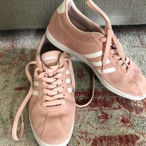 Pink Suede Adidas Tennis Shoes
